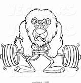 Coloring Pages Fitness Lifting Weight Health Weightlifting Cartoon Lion Drawing Getcolorings Great Color Getdrawings sketch template