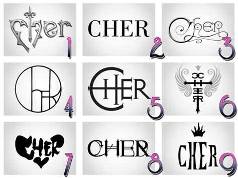 iconic cher symbols album art logos  res tattoo pictures  chercom  official