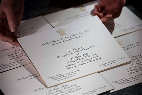 meghan markle  prince harrys wedding invites