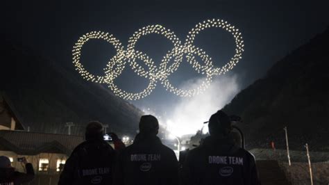 intel drone light show breaks guinness world records title  olympic winter games pyeongchang