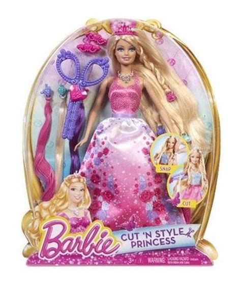 barbie multicolor plastic barbie cut n style princess exclusive toys