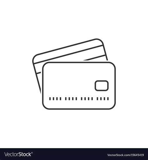 credit card outline icon royalty  vector image