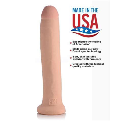 12 Inches Ultra Real Dual Layer Suction Cup Dildo Without Balls On