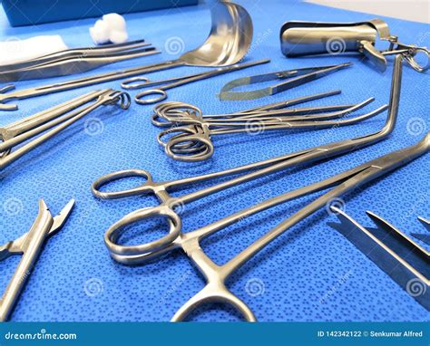 medical surgical instruments editorial photography image  clamp