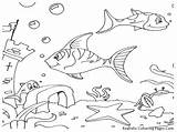 Coloring Sea Ocean Fish Pages Drawing Under Floor Printable Aquarium Kids Kid Drawings Scenery Life Preschool Realistic Template Beehive Getdrawings sketch template