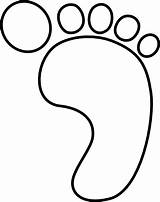 Foot Coloring Clipart Right Library Clip sketch template