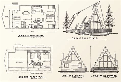 frame cabin plans  frame cabins small cabins triangle house forest house tiny house