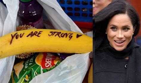 meghan markle writes messages of hope on bananas for one25 charity royal news uk
