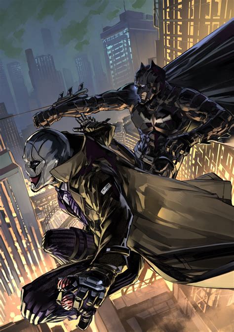 artwork batman  joker  tomohiro shimoguchi   manga batman justice buster