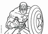 Captain America Coloring Pages Printable Kids Superhero Marvel Shield Color Superheroes Sheets Avengers Colouring Cartoon Print Drawing Lego Avenger First sketch template