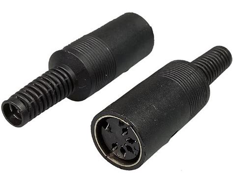 pair female  pin din socket connectors  top notch