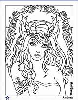 Coloring Pages Adults Adult Witch Stress Relief Colouring Printable Beautiful Color Women Getcolorings Fairy Book Beauty Uploaded User sketch template