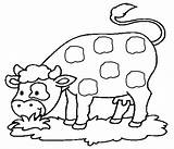 Vache Mange Coloriages Cow Colorier Vaches Blanche Fabriquer sketch template