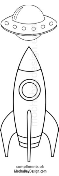 print rocket coloring page
