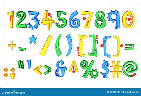 colored numbers stock illustration illustration  element