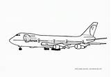 747 Avion Boeing Samoloty Ecoloringpage Aviones Kolorowanki Airplanes Imprimé Flugzeug Colorier sketch template