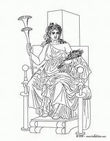 Coloring Persephone Pages Popular Greek sketch template