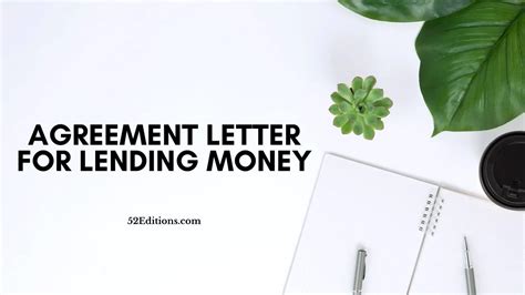 agreement letter  lending money   letter templates print