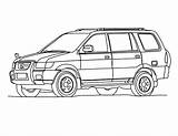 Coloring Car Pages Suv Kids sketch template