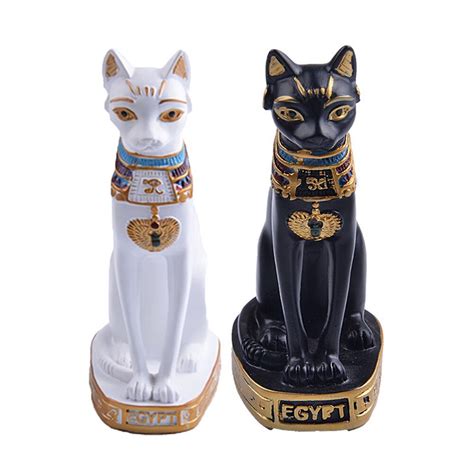 1pcs egyptian cat figurine statue decoration vintage mysterious cat