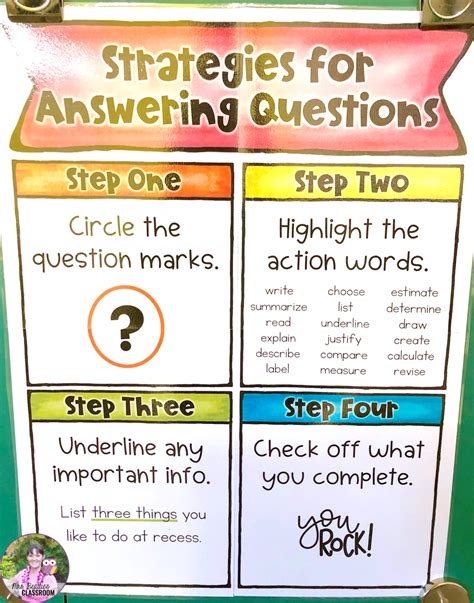 strategies  answering questions poster