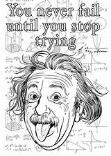 Einstein Zitate Citas Citazioni Colorare Adultos Adulti Coloriage Fail Malbuch Erwachsene Phrases Humorous Coloriages Justcolor Inspirantes sketch template