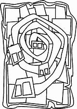 Hundertwasser Malvorlagen Coloring Kandinsky Mondrian Friedensreich Hunderwasser Grundschule Abstrait Coloriages Kunstenaars Dibujos Zeichenunterricht Maternelle Graphisme Klee Plastiques Maniere Zentangle Wasserfarben sketch template