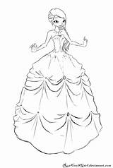 Ball Gown Sketch Drawing Coloring Breanna Deviantart Sketches Gowns Pretty Boyama Library Clipart Elbisesi Balo So Oc Kaynak Google Line sketch template