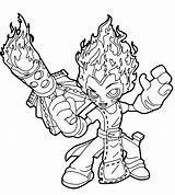 Skylanders Fire Trap Team Torch Pages2color Cookie Copyright sketch template
