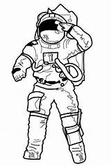 Astronaut Coloring Pages Drawing Clipart Apollo Spaceman Suit Realistic Kids Line Simple Color Floating Cliparts Printable Getdrawings Space Getcolorings Print sketch template