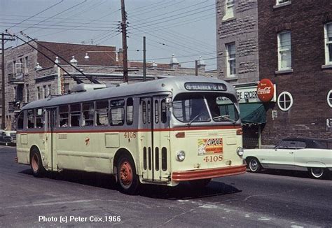 1960s trollybus de montréal rue beaubien montreal bus old montreal