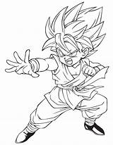 Coloring Pages Dragon Ball Goku Super Kid Saiyan sketch template