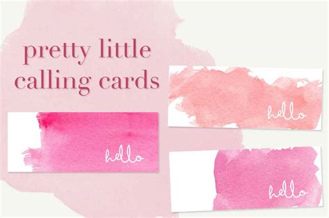 feminine mini business cards bundle business card templates