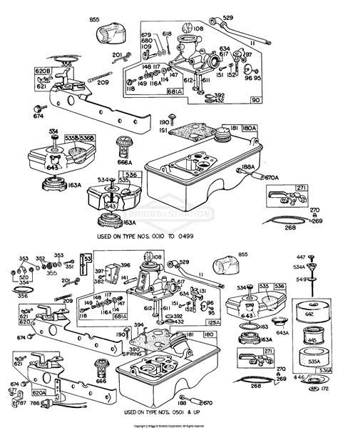 briggs  stratton    parts diagram  carburetor  fuel tank assy