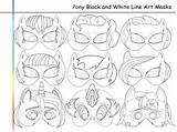 Party Pony Coloring Pages Masks Line Kids Sold Etsy Mask Costume Printable Birthday sketch template