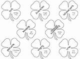 Clover Leaf Coloring Four Pages Template Kids Pattern Leprechaun Popular sketch template