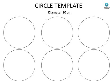 circle template  cm diameter templates  allbusinesstemplatescom