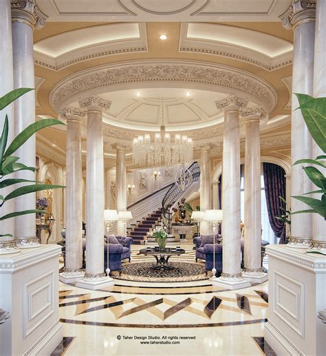 luxury mansion interior qatar  behance