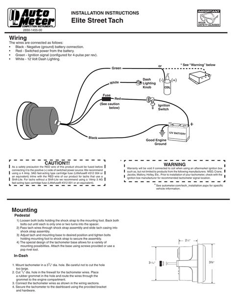 tach wiring diagram  wires
