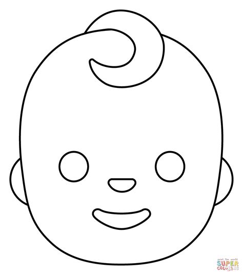 baby emoji coloring page  printable coloring pages