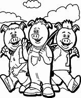 Pigs Little Coloring Field Going Wecoloringpage Three sketch template