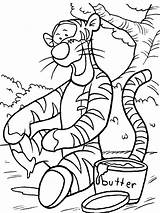 Tigger Coloring Pages Color sketch template