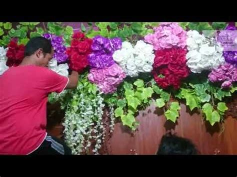 tutorial merangkai bunga plastik  dekorasi pelaminan youtube