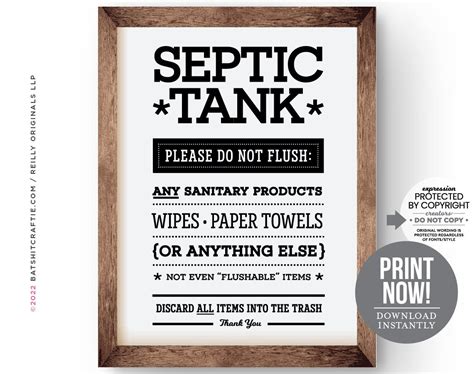 printable septic signs printable templates