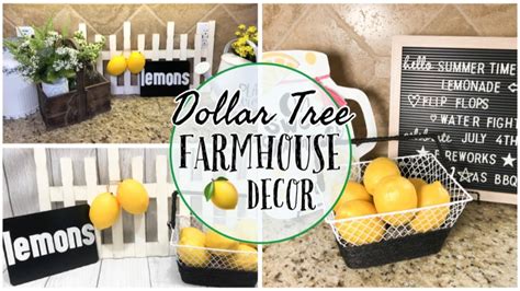 dollar tree diy farmhouse decor lemon decor youtube