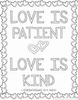 Coloring Bible Pages Verse Patient Christian Kids Verses Kind Adults Printable 13 Year Color Sunday School Valentines Old Preschoolers Corinthians sketch template