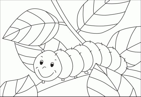 printable caterpillar template coloring home