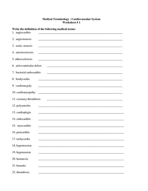 awesome medical terminology worksheets images medical terminology