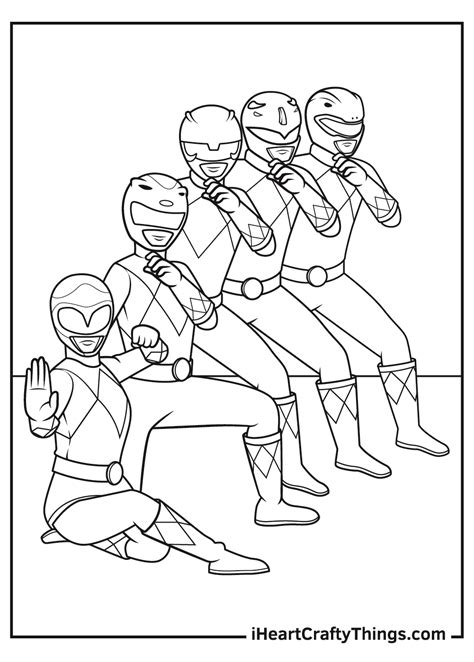 printable power rangers coloring pages updated