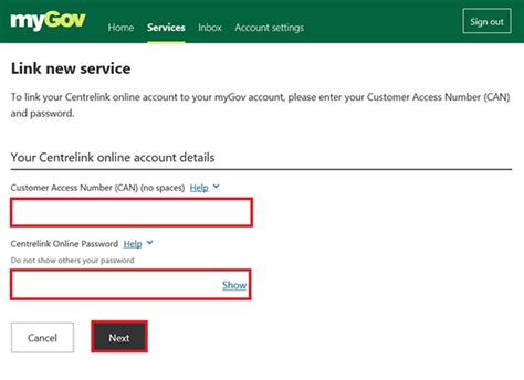 Mygov Help Link A Service Using An Existing Online Account Services